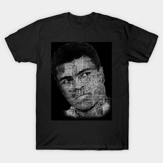 Muhammad Ali or Cassius Clay with names, sport and category - 02 T-Shirt by SPJE Illustration Photography